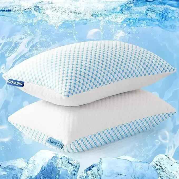 Firm Pillow Shredded Memory Foam(Adjustable Loft), Cooling Breathable for Sleeping Queen Size 2 Pack memory foam pillow - HOMEBODY HOME GOODS & HARDWARE